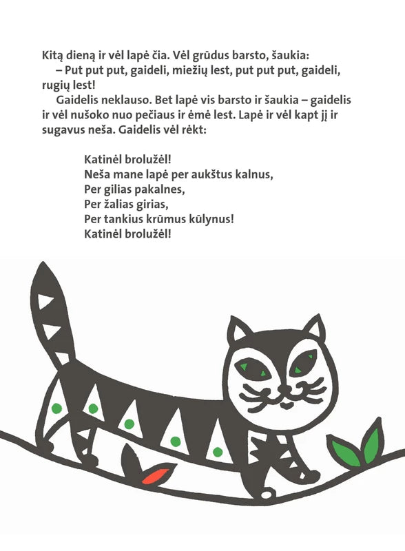 Užrašyta Slančiausko M. Katinėlis ir gaidelis