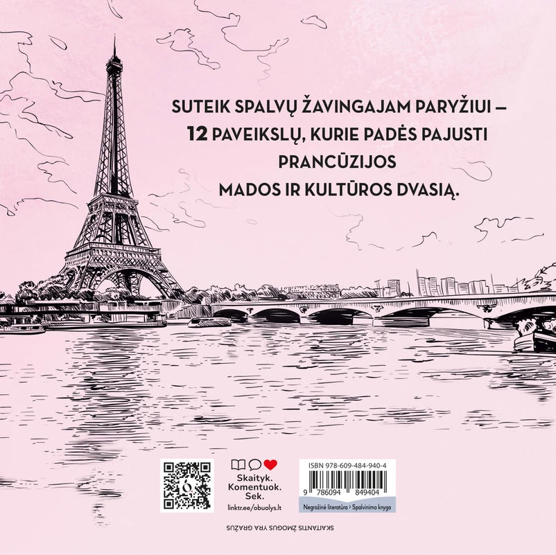 Mados ikona Paryziuje: spalvinimo knyga