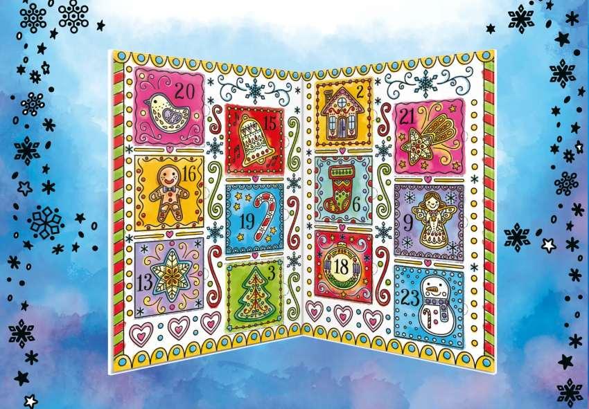 Stebuklingas spalvinimas. Advento kalendorius