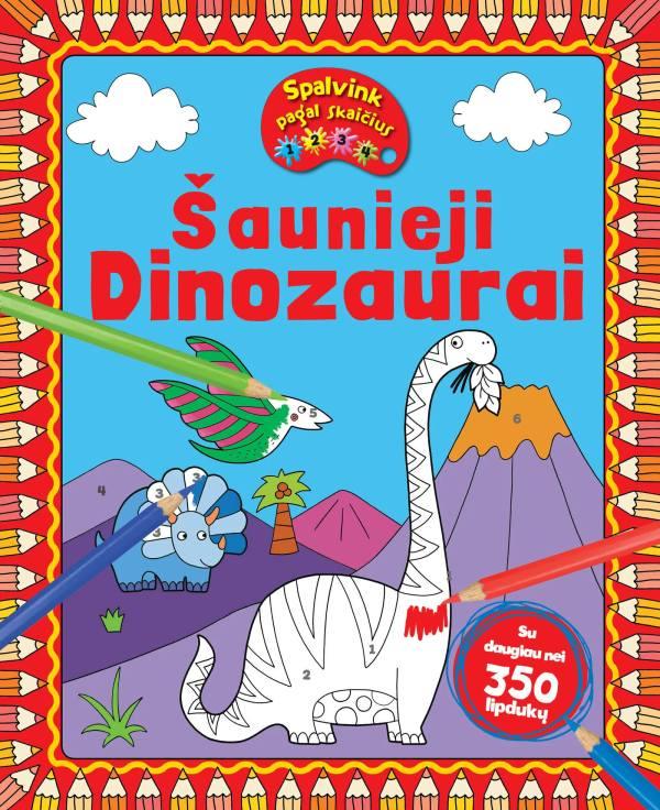 Spalvink pagal skaičius. Šaunieji dinozaurai