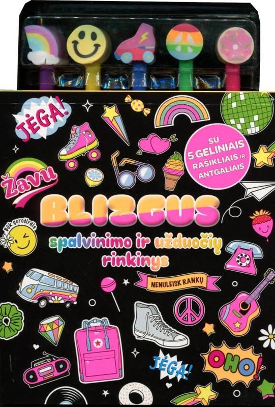 Blizgus spalvinimo ir užduočių rinkinys