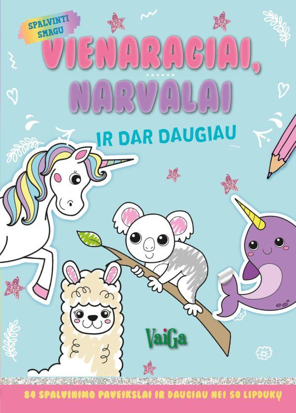 Vienaragiai, narvalai ir dar daugiau. Spalvinti smagu