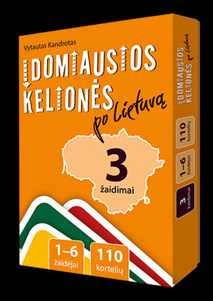 Kortelių žaidimas Kandrotas V. Įdomiausios kelionės po Lietuvą