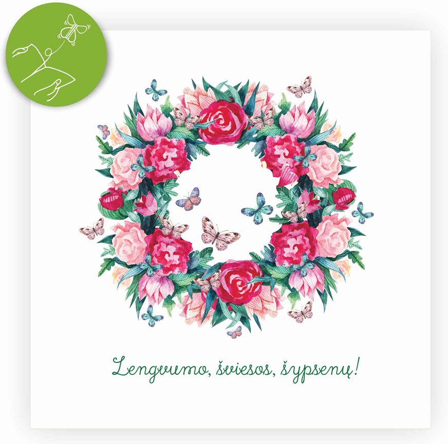 Atvirukas staigmena - Gėlių vainikas