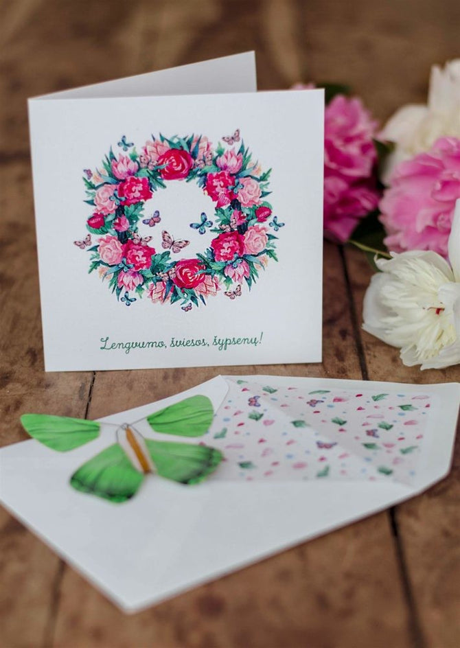 Atvirukas staigmena - Gėlių vainikas