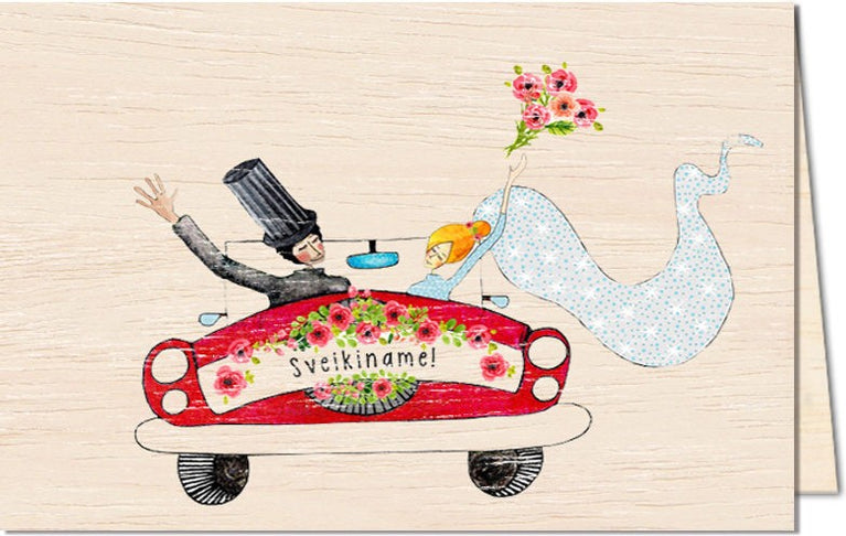 Atvirukas Laimingi jaunavedžiai