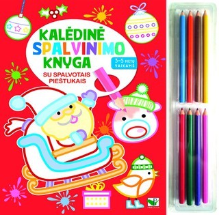Kalėdinė spalvinimo knyga su spalv.pieštukais 3-5m.