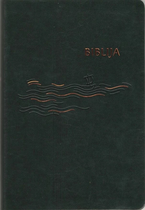 Biblija , Šventasis raštas , Senasis ir Naujasis testamentai , tamsiai žalia 14,5 x 21 cm