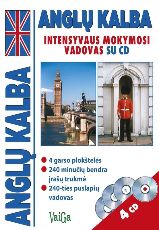 Anglų kalba. Intensyvaus mokymosi vadovas su CD (su 4CD)