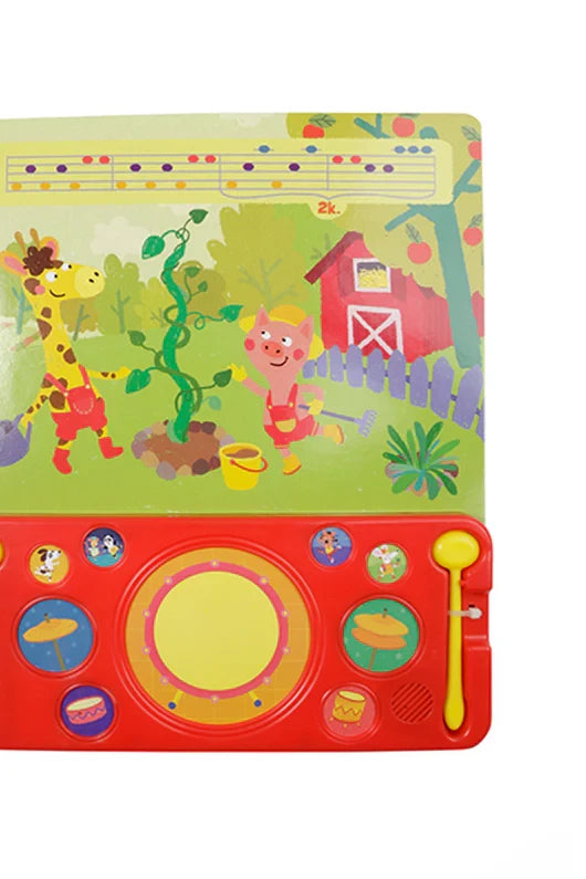 Knyga su garsais. Drum Drum Drumbacėlė. pažeistas viršelis