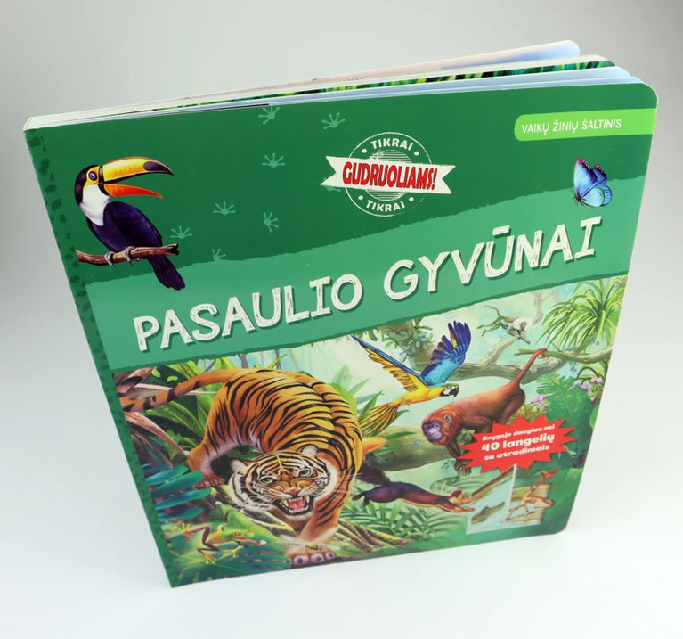 Kartoninė knygelė. Noa S. Pasaulio gyvūnai. Vaikų žinių šaltinis
