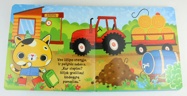 Dmuchovskienė R. Kur pelytė? Eikš pelyte pas senelę. Paveikslėlių knyga su judančiais elementais