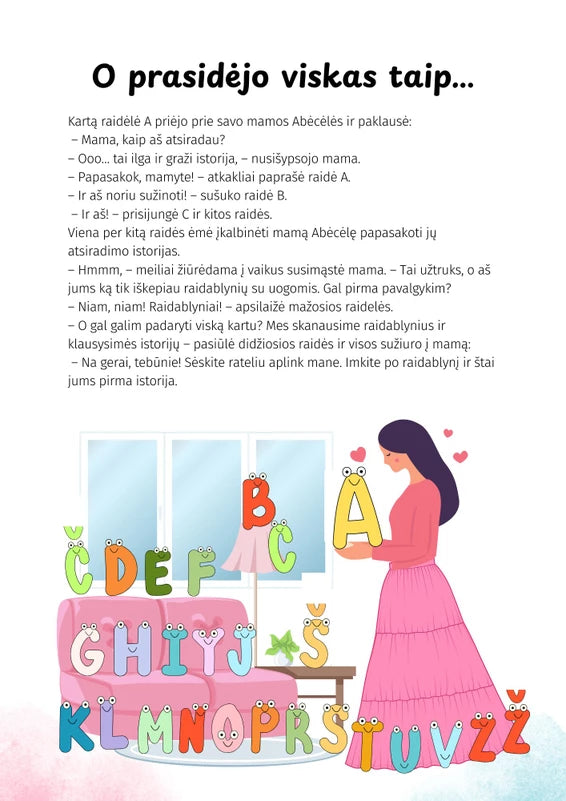 Bakšė I. Raidulio pasakos. Kaip raidės sužinojo savo vardus ir tapo tokios, kokios yra