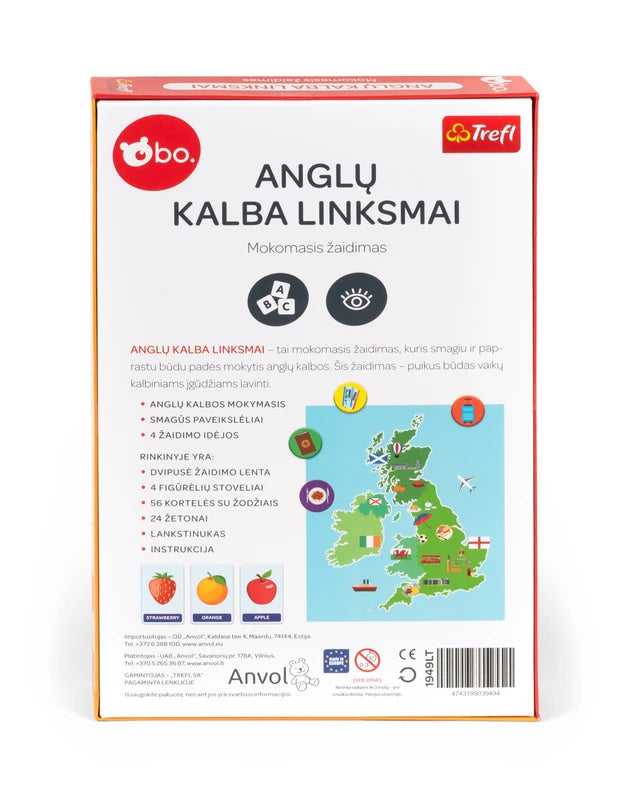 Žaidimas mokomasis. Anglų kalba linksmai