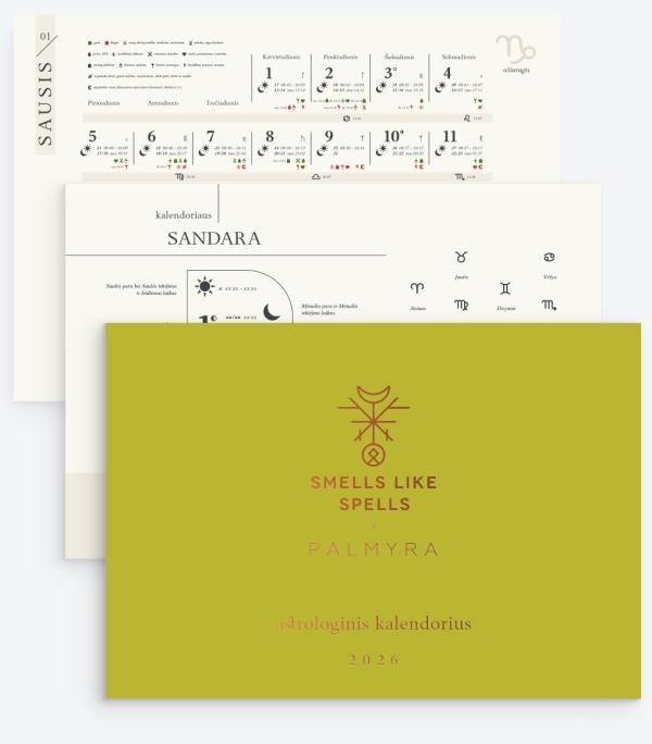 Palmyros Kelertienės astrologinis kalendorius 2026