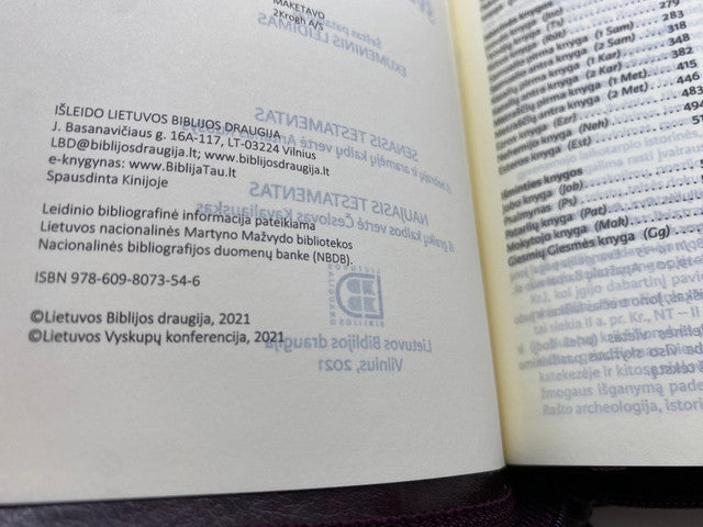 Biblija , Šventasis raštas , Senasis ir Naujasis testamentai , ekumeninis, su užtrauktuku