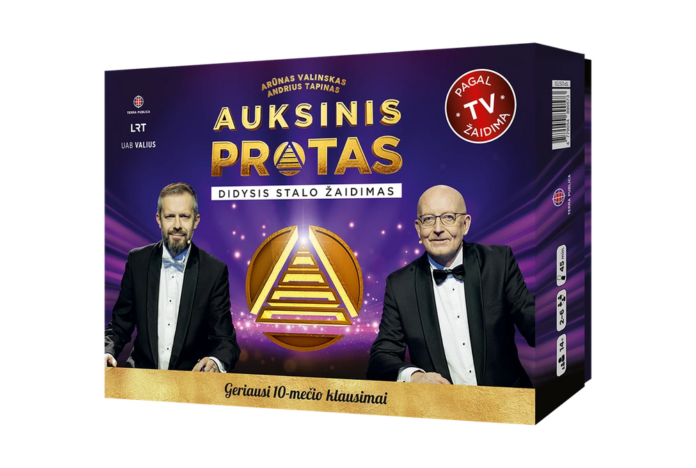 Žaidimas. Valinskas A. Tapinas A. Kandrotas V. Stalo žaidimas. Auksinis protas. Didysis stalo žaidimas. Geriausi 10-mečio klausimai
