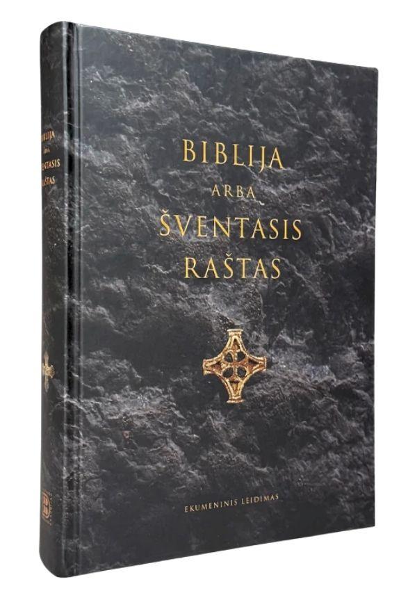 Biblija , Šventasis raštas , Senasis ir Naujasis testamentai , ekumeninis kieti viršeliai pilki