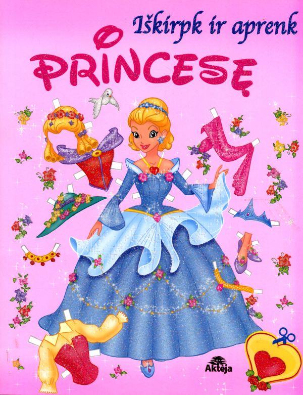 Iškirpk ir aprenk princesę ( rožinė )