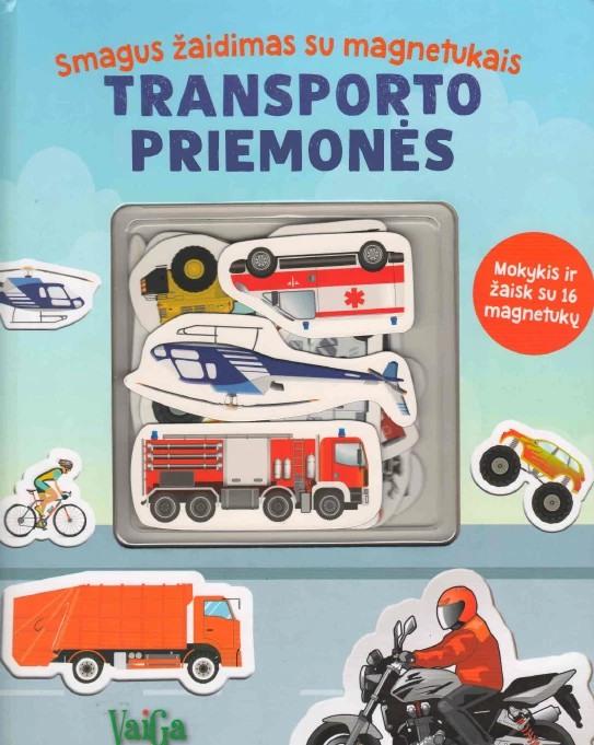 Knygelė su magnetukais. Transporto priemonės