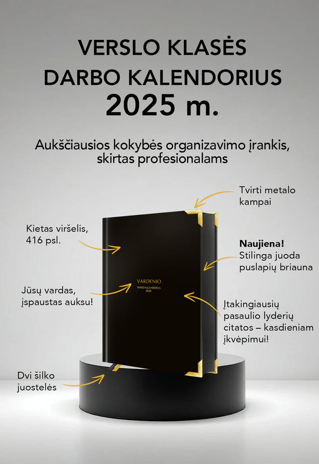 VERSLO KLASĖS DARBO KALENDORIUS 2025 m.