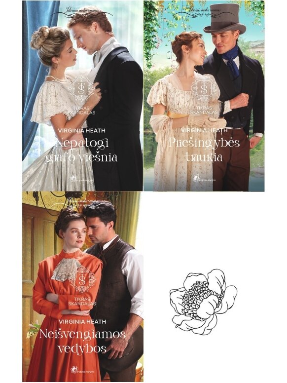 Heath V. Tikras skandalas - trys knygos: Nepatogi grafo viešnia. Priešingybės traukia. Neišvengiamos vedybos