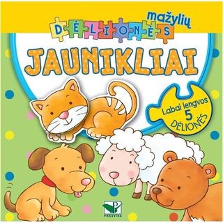 Labai lengvos 5 dėlionės. Mažylių dėlionės. Jaunikliai